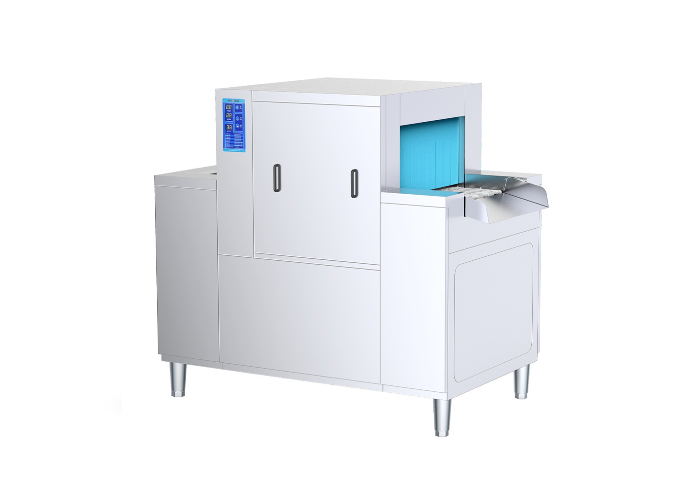 Flight type dishwasher