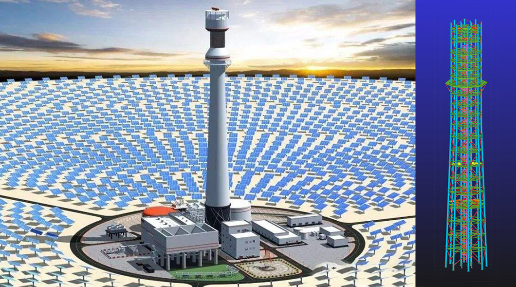 Zhangjiakou No. 1 15 MW solar thermal power station tower solar thermal center tower steel structure project