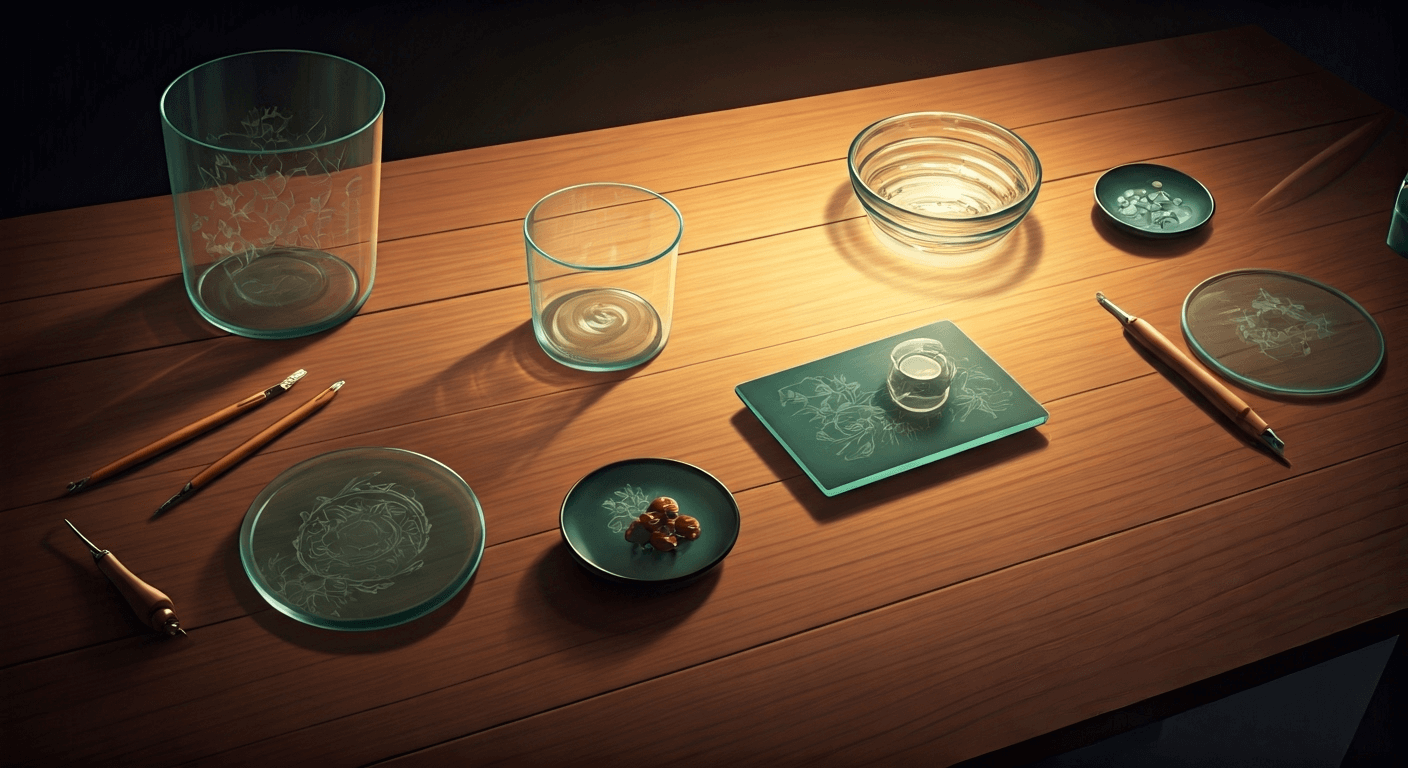 Glass types and etching tools