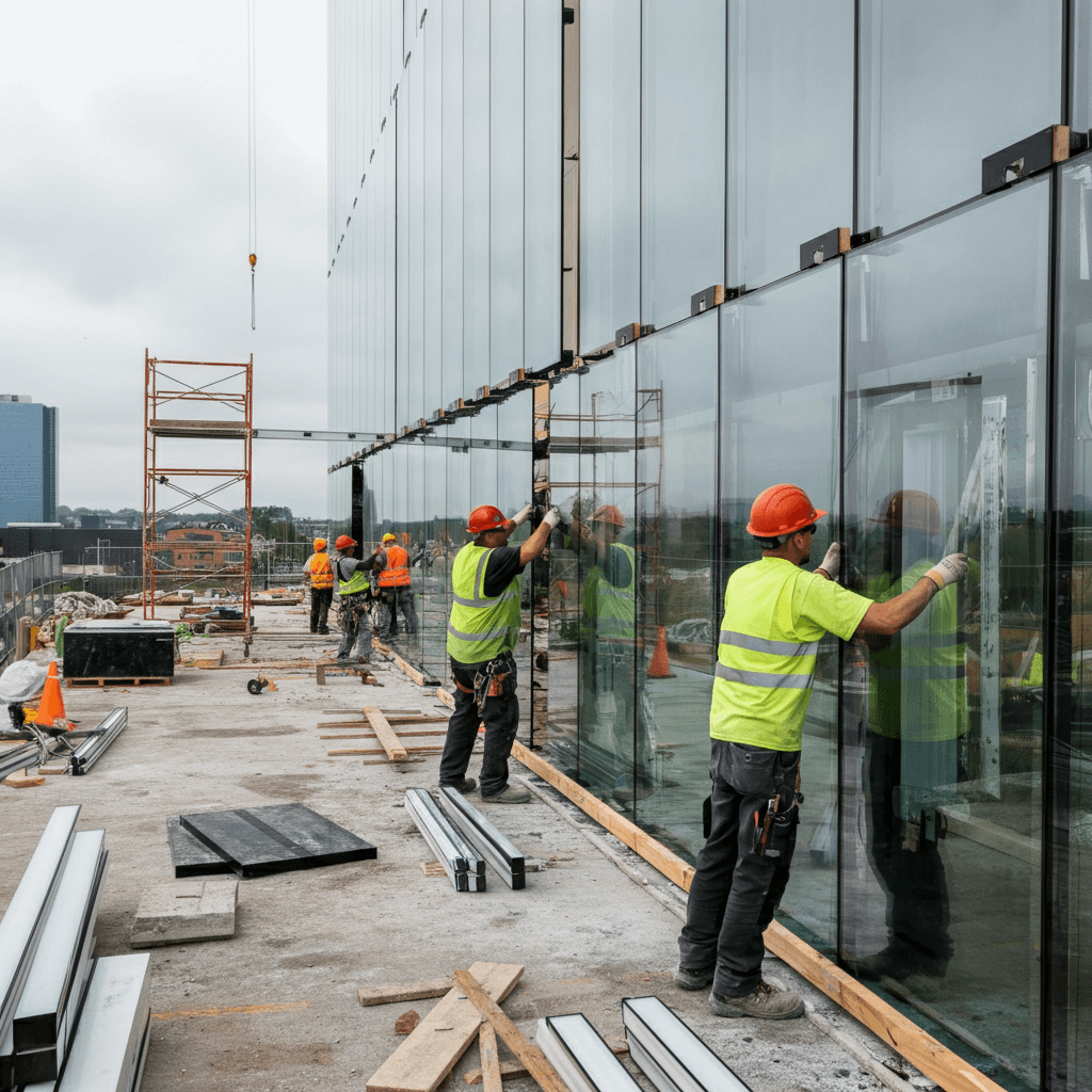 Glass installation site
