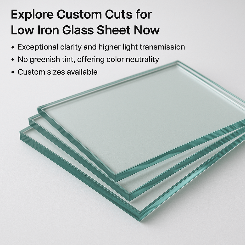 Stacked low iron glass sheets