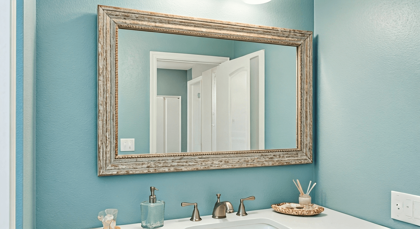 coastal bathroom mirror design