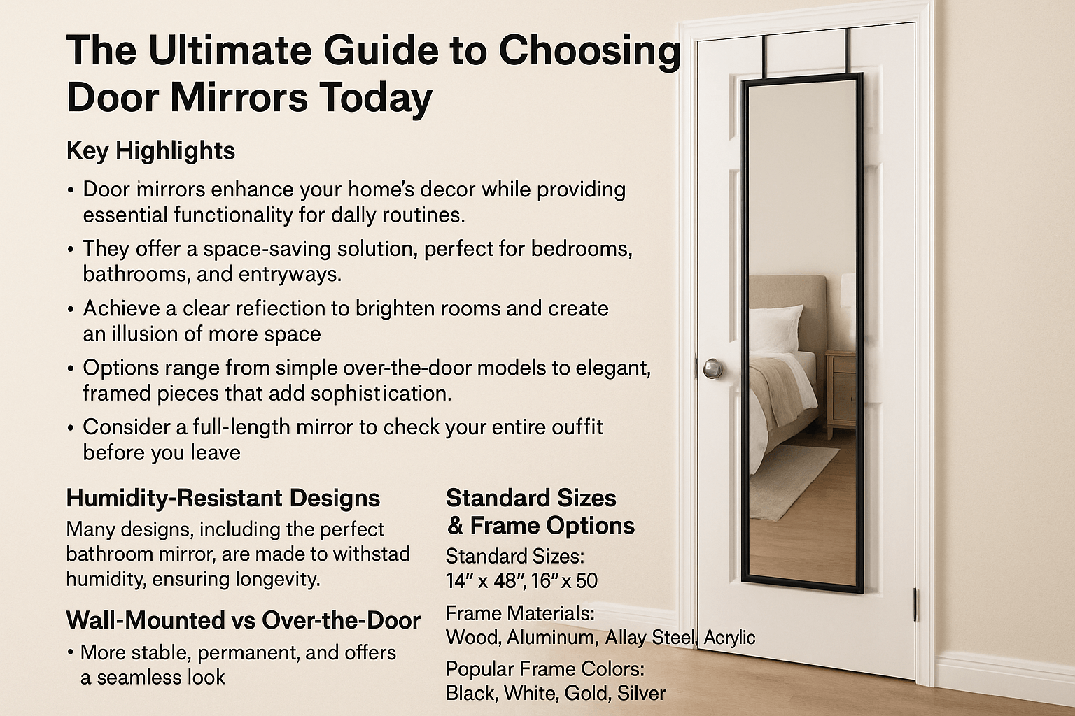 full-length door mirror bedroom