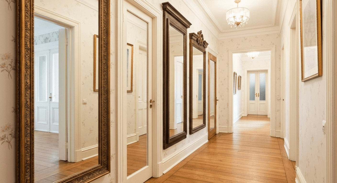 variety of door mirrors displayed