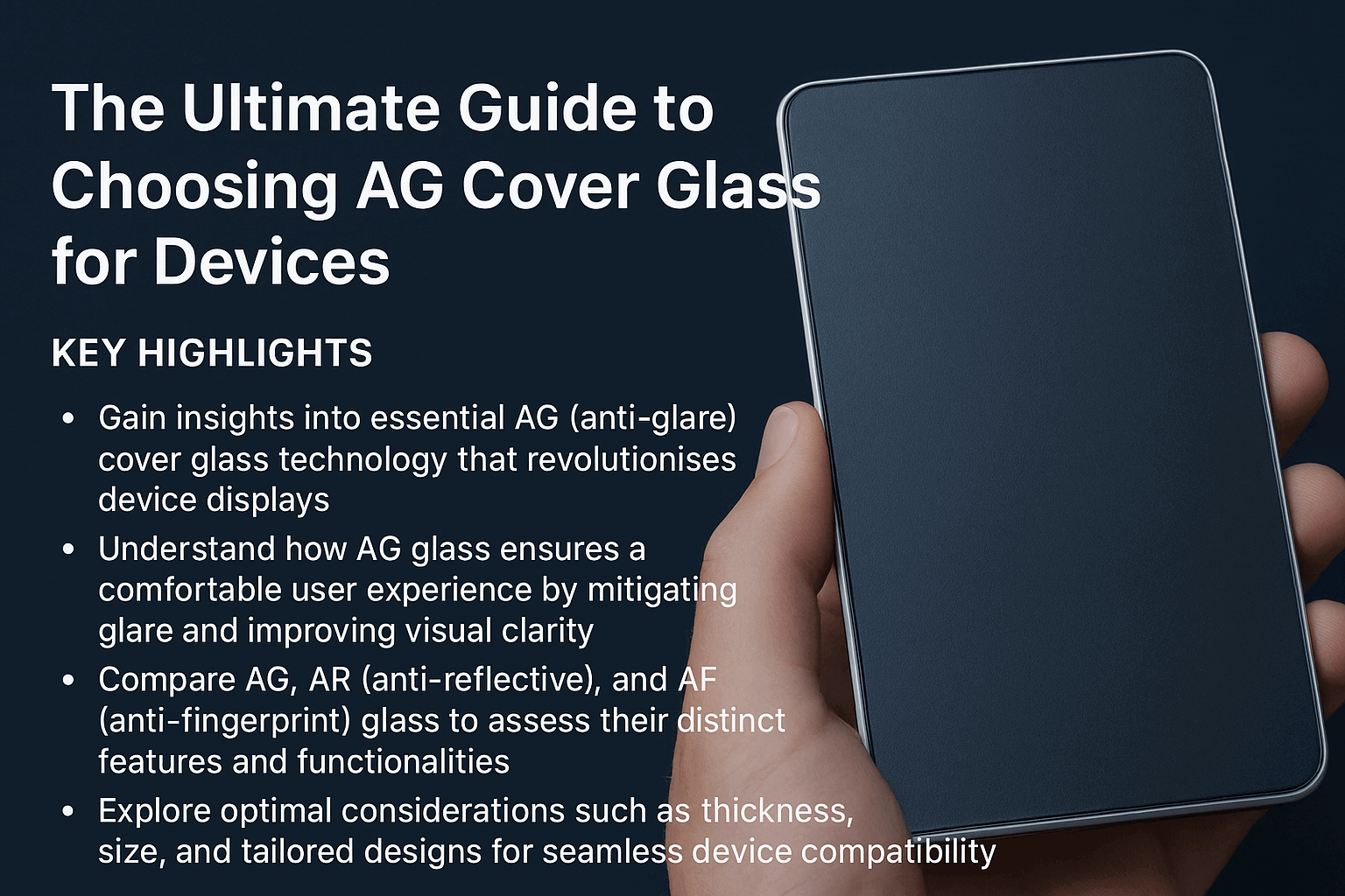 Device with anti-glare cover glass
