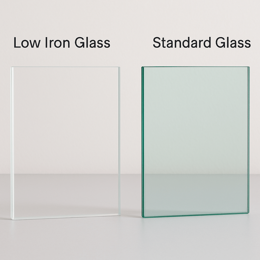 clear and tinted glass panels