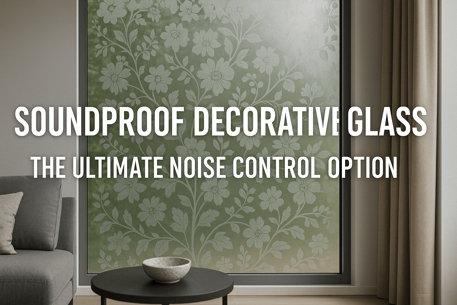 Decorative soundproof glass in living room