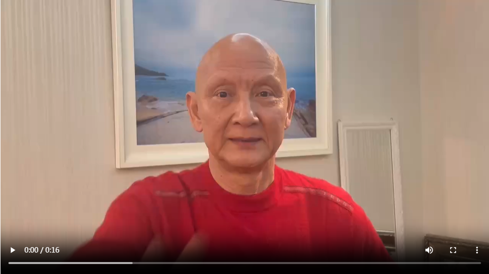 杜?明為藏伊清錄制祝福視頻
