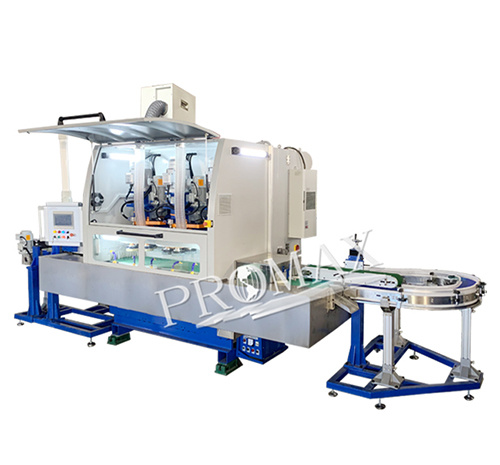 Column type PT400 with external conveyor deburring machine