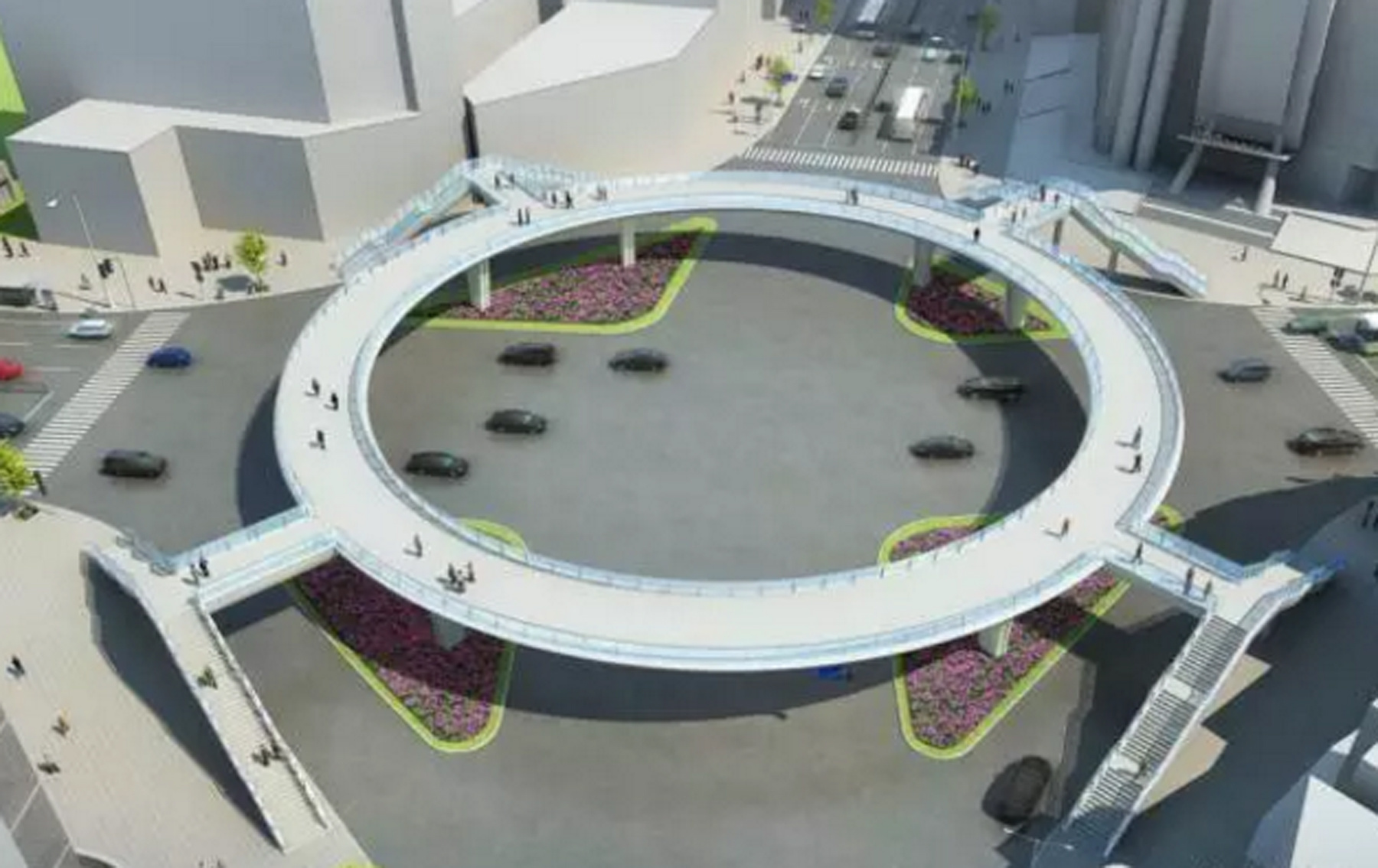 永州市鳳凰路與零陵路交叉路口環(huán)形人行天橋工程
