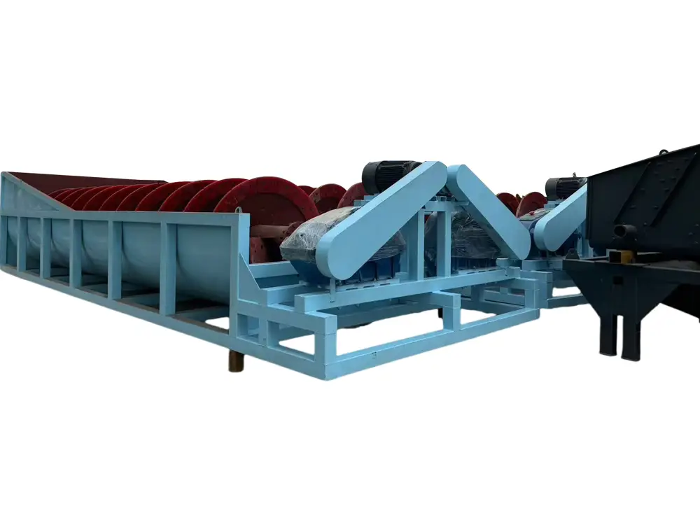 Spiral stone washing machine