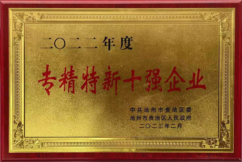 專精特新十強(qiáng)企業(yè)