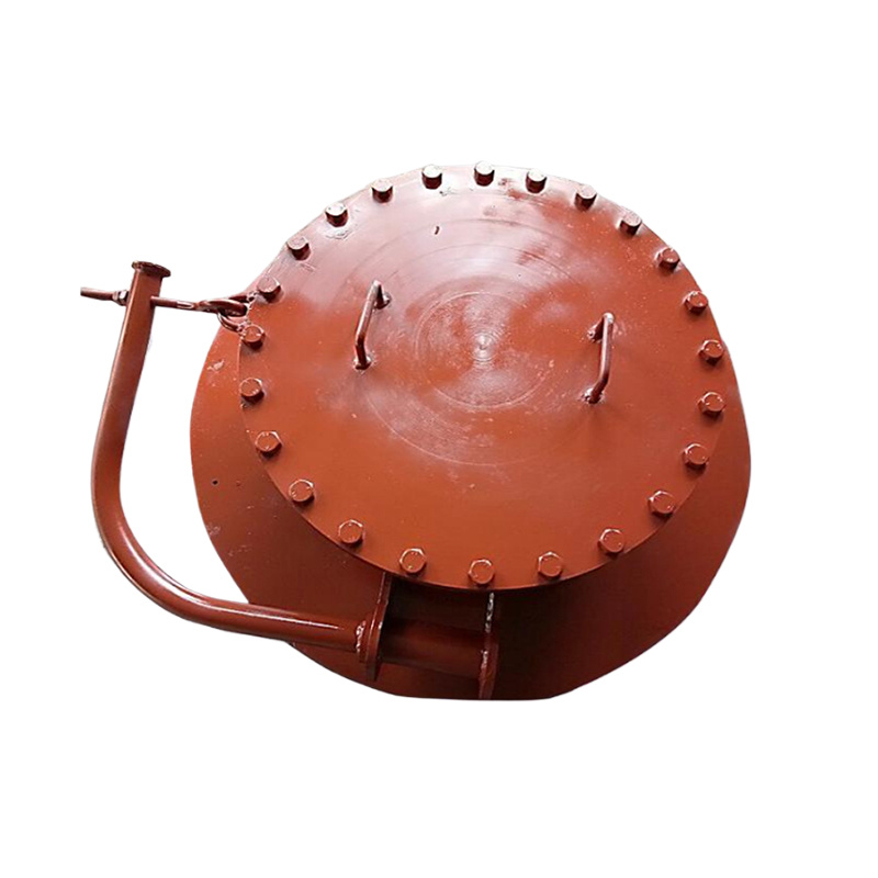 Strengthen the vertical hanging cover plate welding flange manhole
