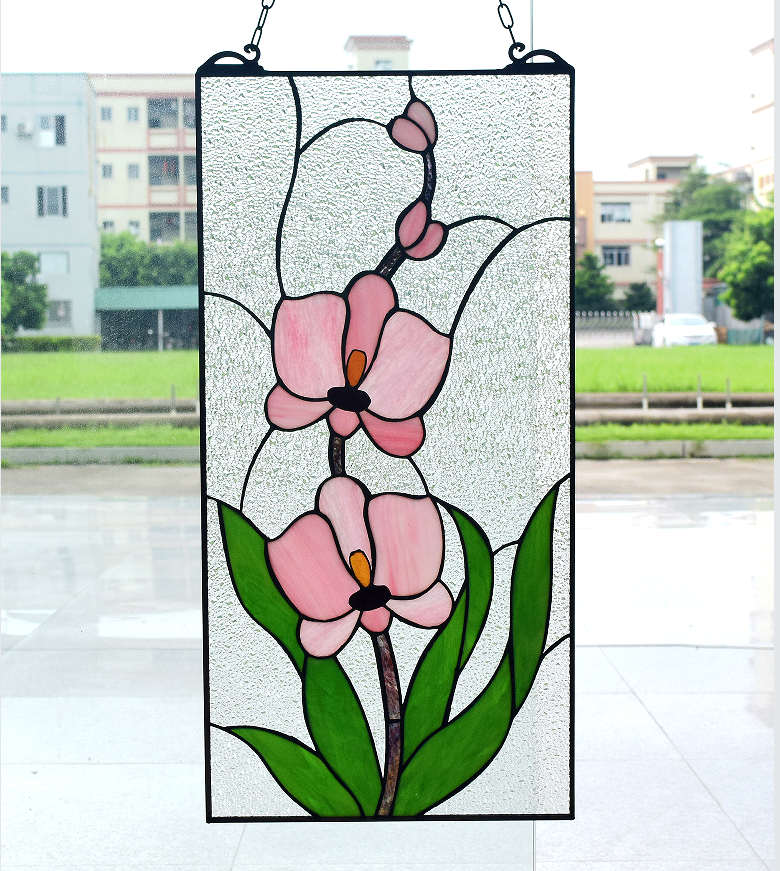 Flower Grass Tiffany Stained Glass Screen