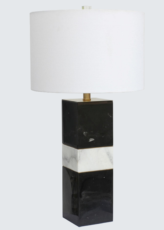 Natural marble table lamp