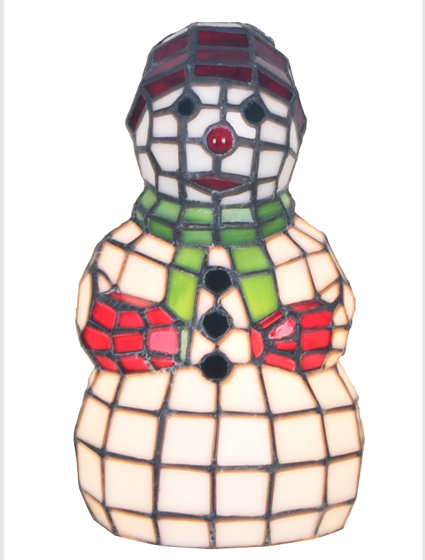 Snowman Tiffany Decor Table Lamp