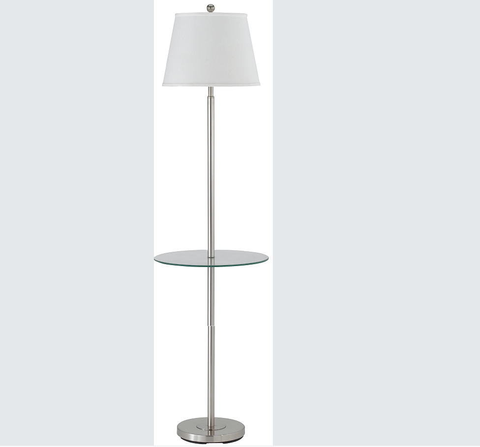 Modern minimalist metal and fabric floor lamp