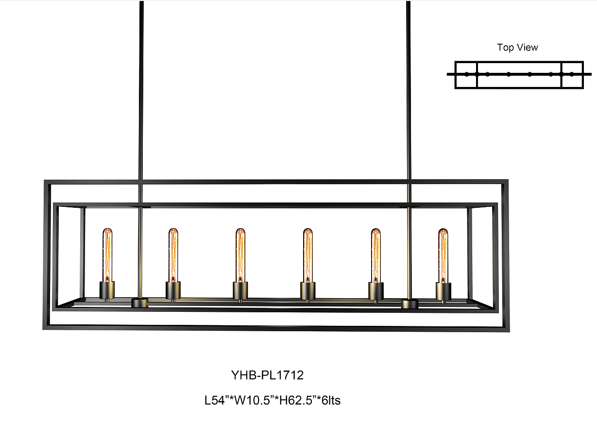 Industrial-style wrought iron pendant lamp