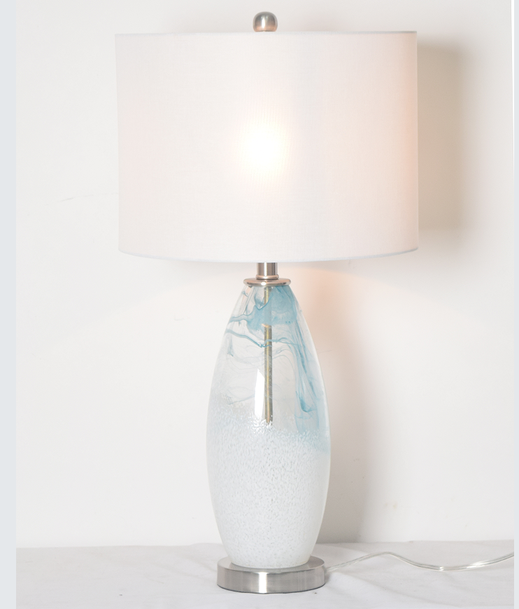 Colorful glazed glass table lamp