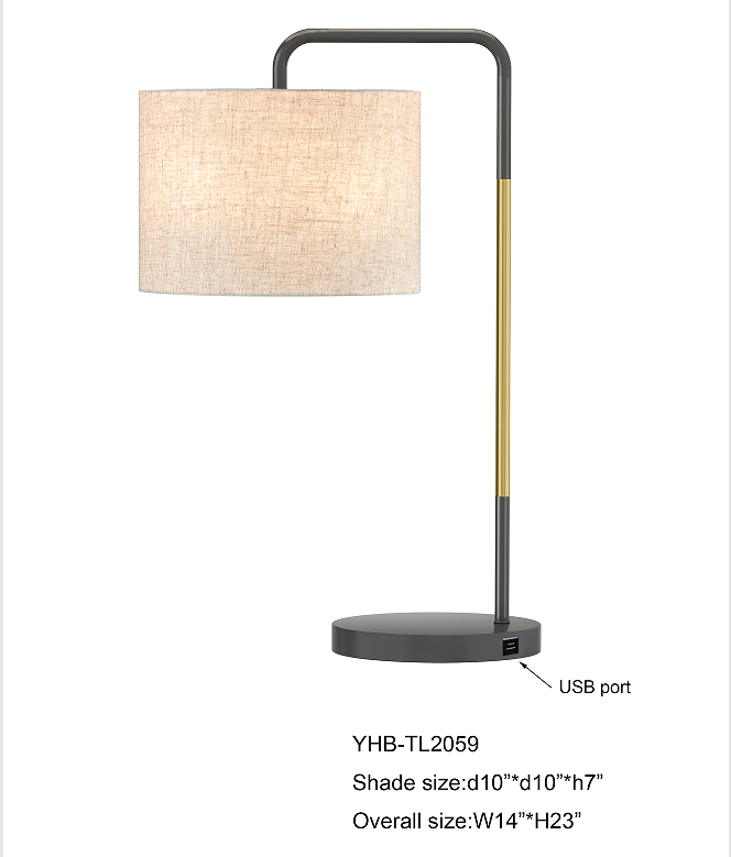Modern minimalist wrought iron table lamp