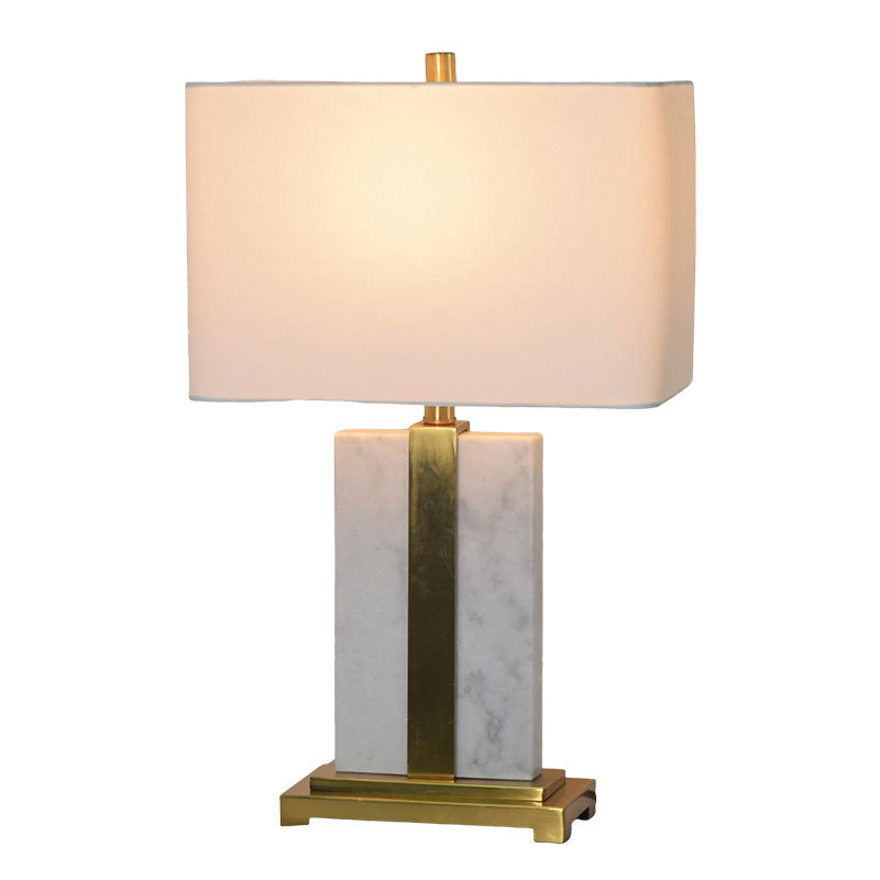 Natural marble table lamp