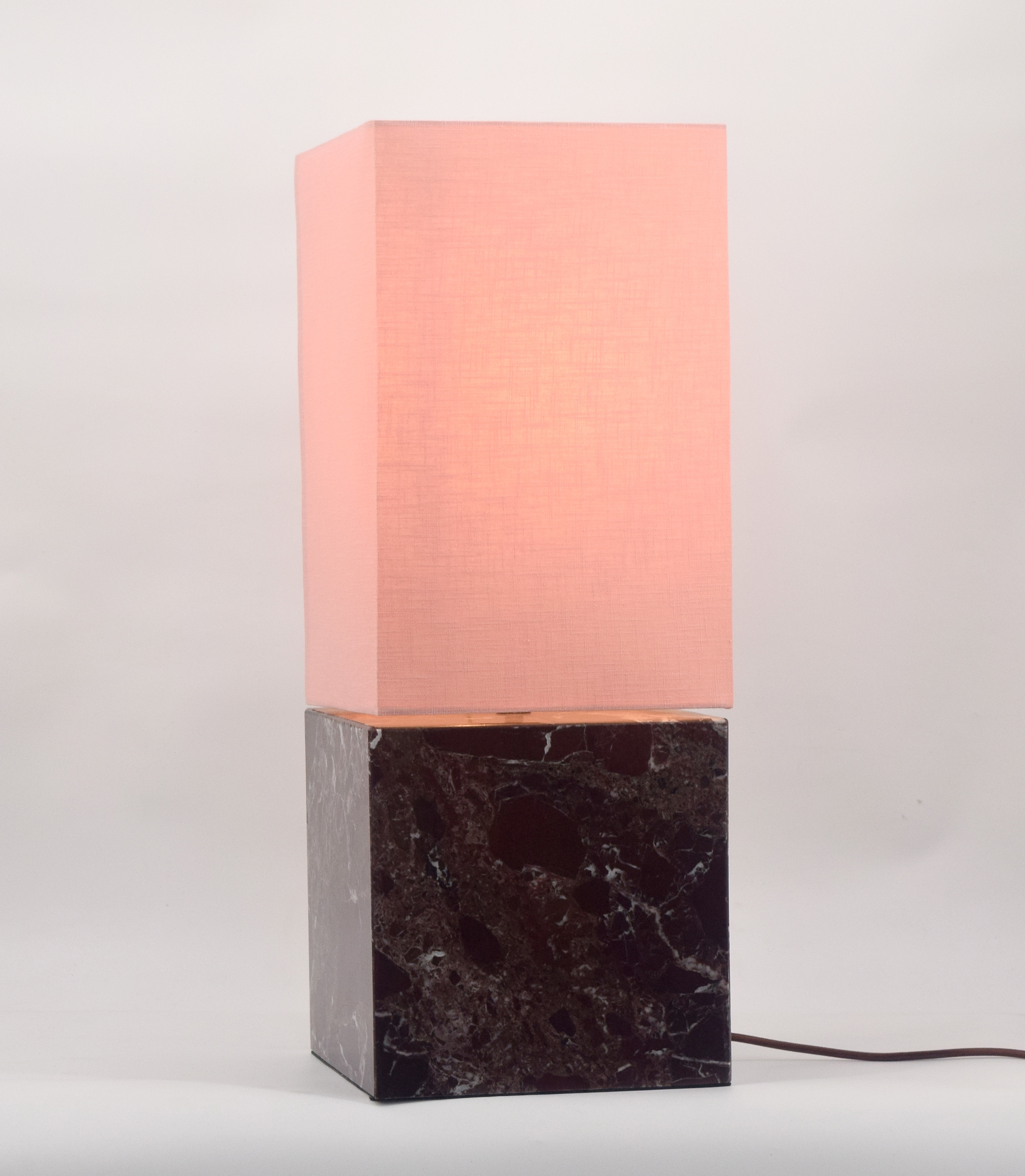 Natural marble floor lamp