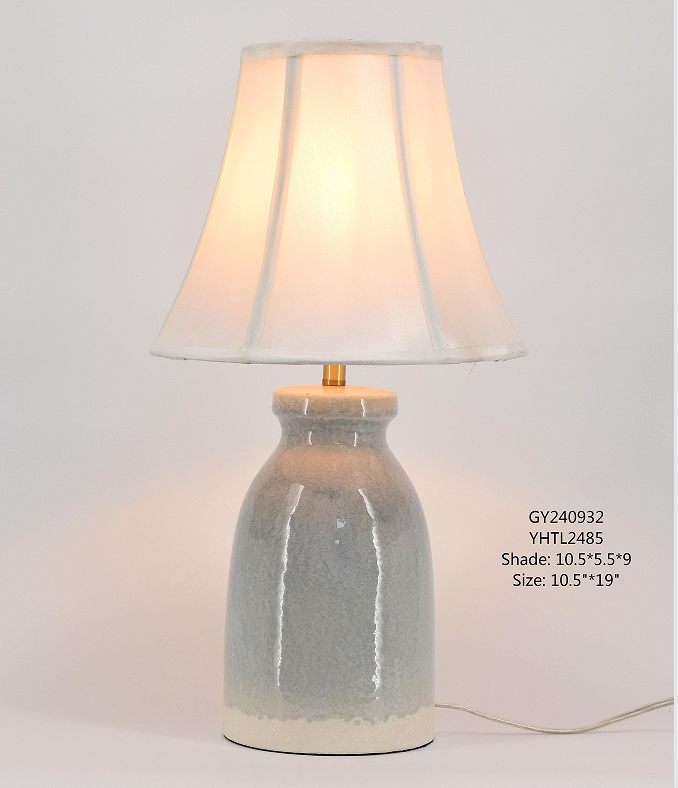 Blue textured ceramic table lamp