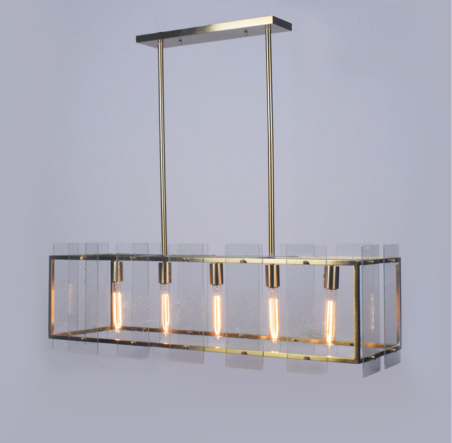Industrial-style wrought iron pendant lamp