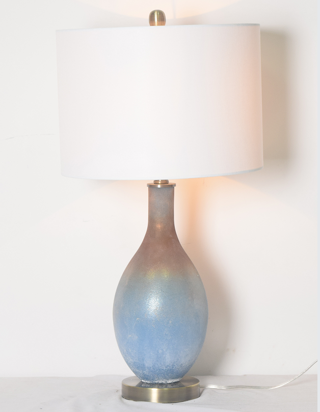Colorful glazed glass table lamp