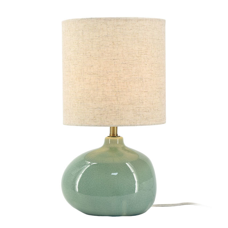 Blue crackle glaze ceramic table lamp