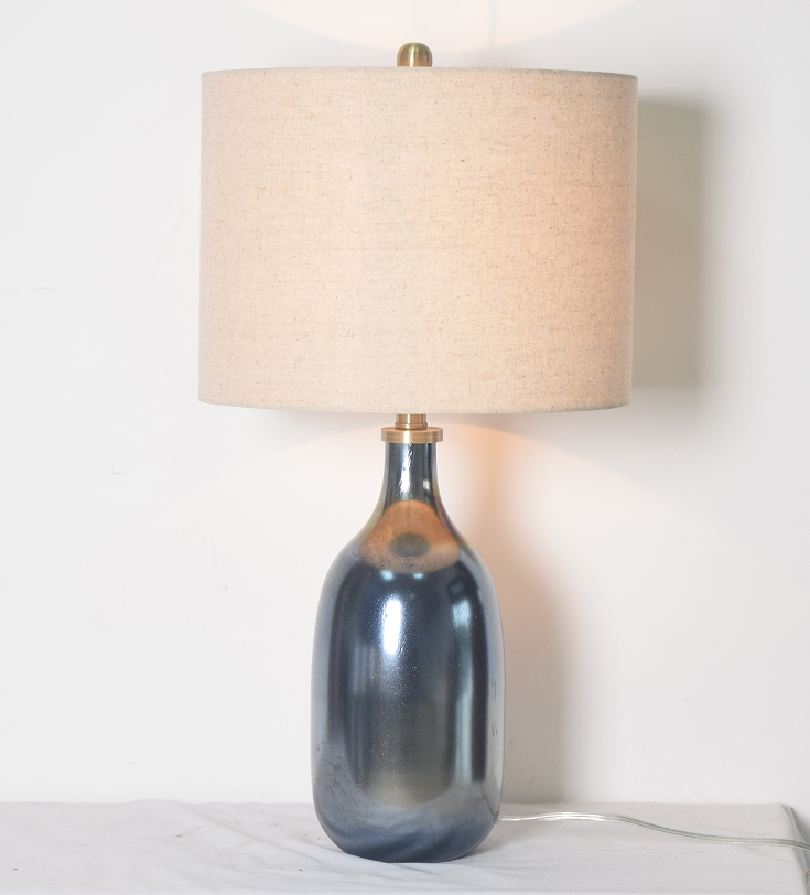Colorful glazed glass table lamp