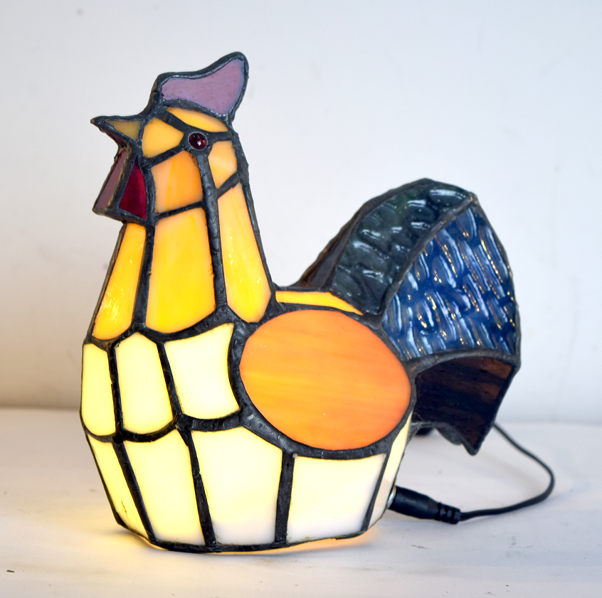 Tiffany Rooster Table Lamp