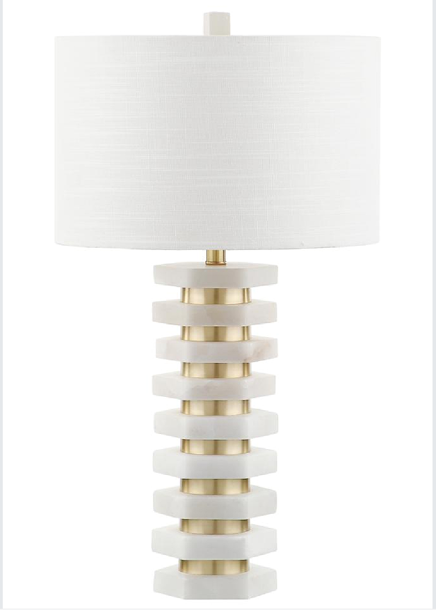 Natural marble table lamp