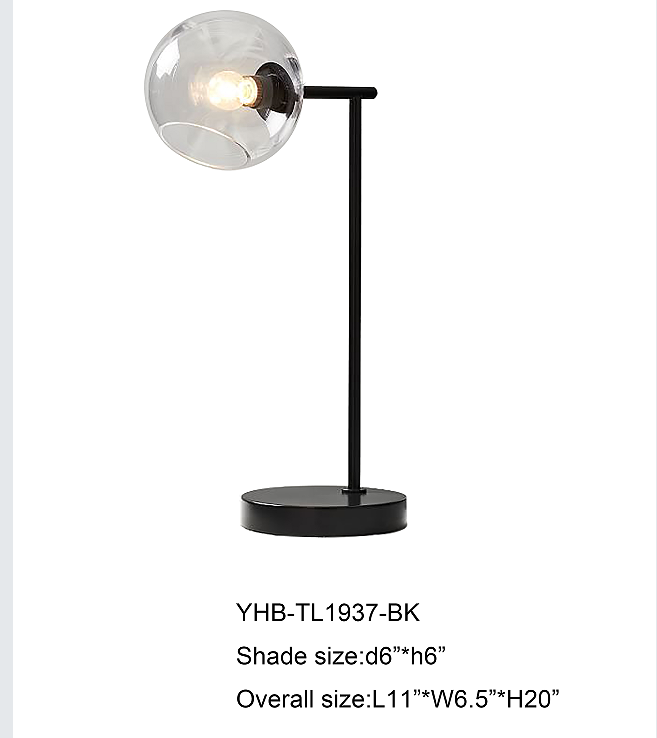 Modern minimalist wrought iron table lamp