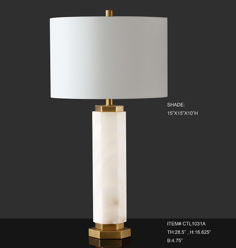 Spanish cloud marble table lamp