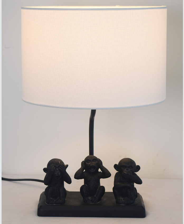 Animal resin table lamp