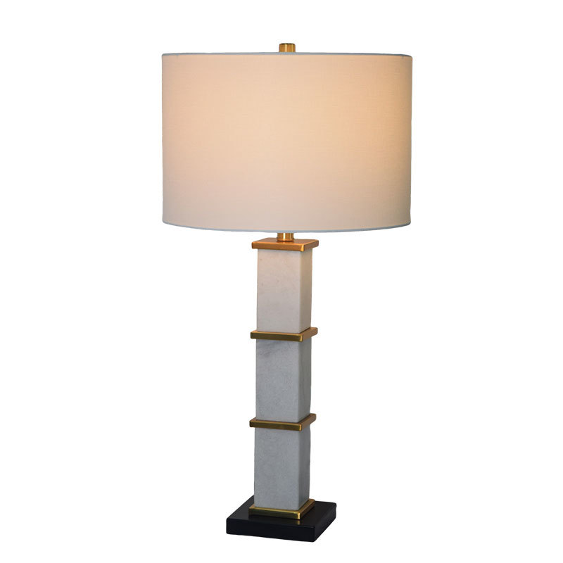 Natural marble table lamp