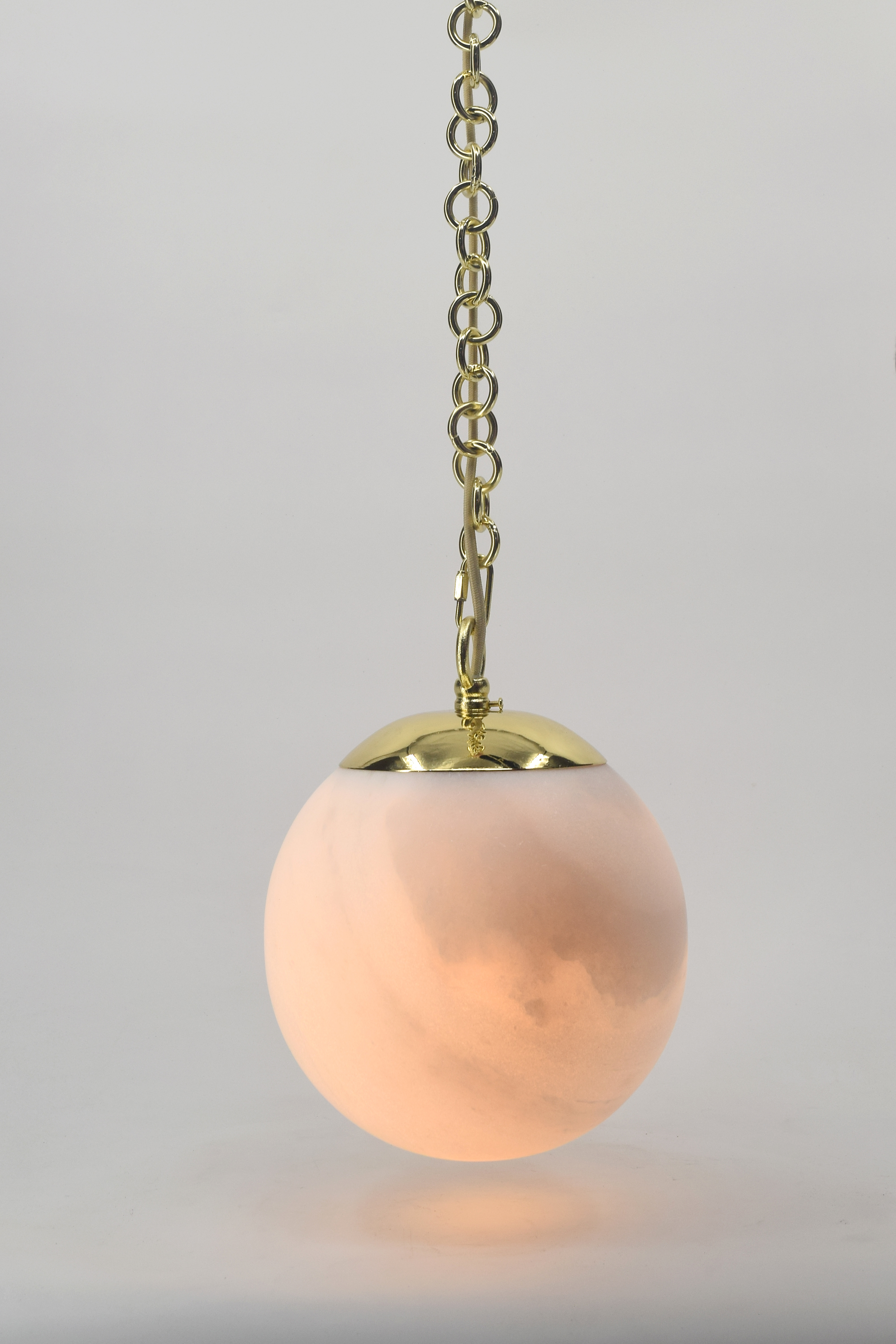 Natural White Jade Stone Material Chandelier