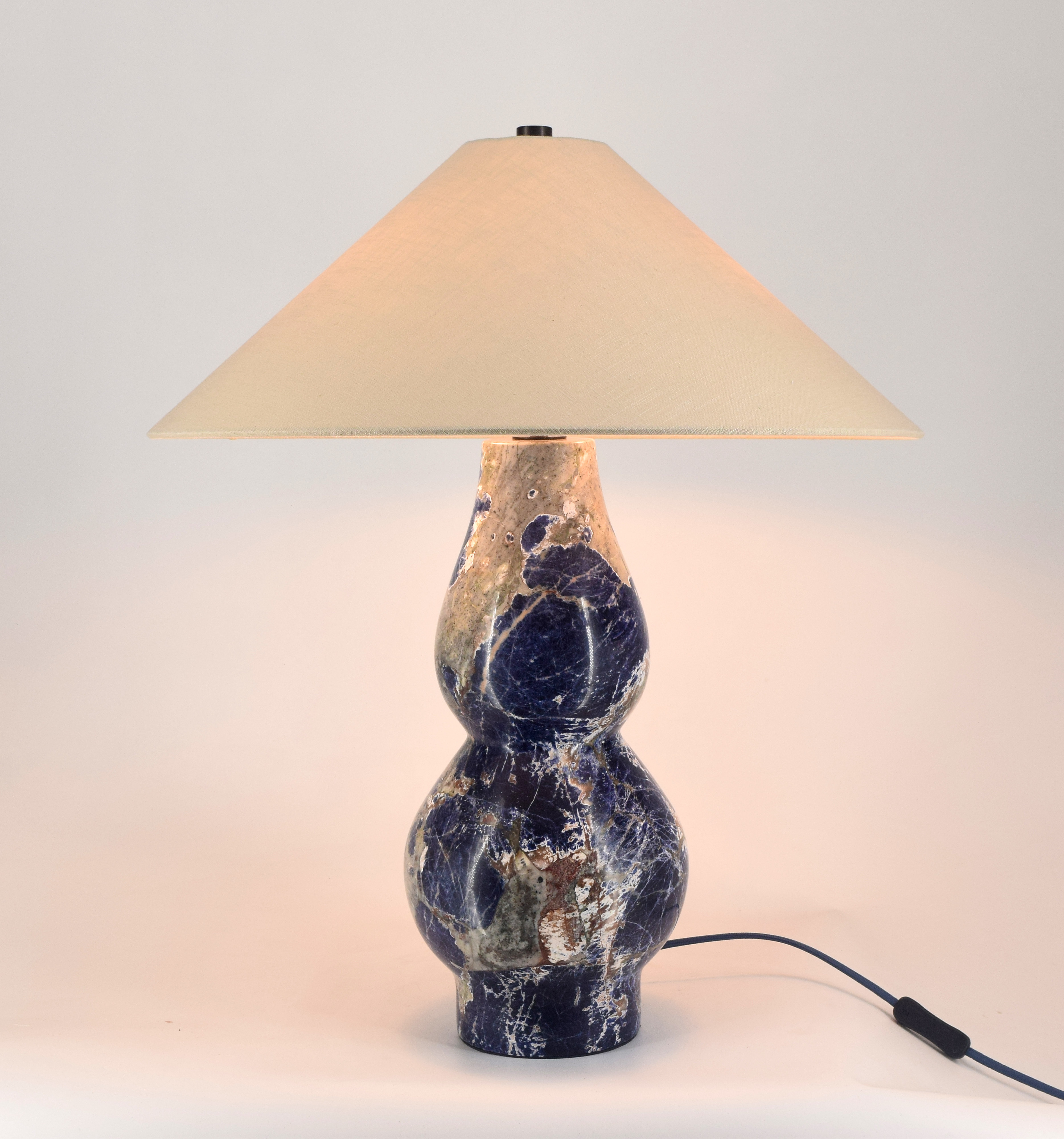 Natural Blue Supreme Marble Table Lamp