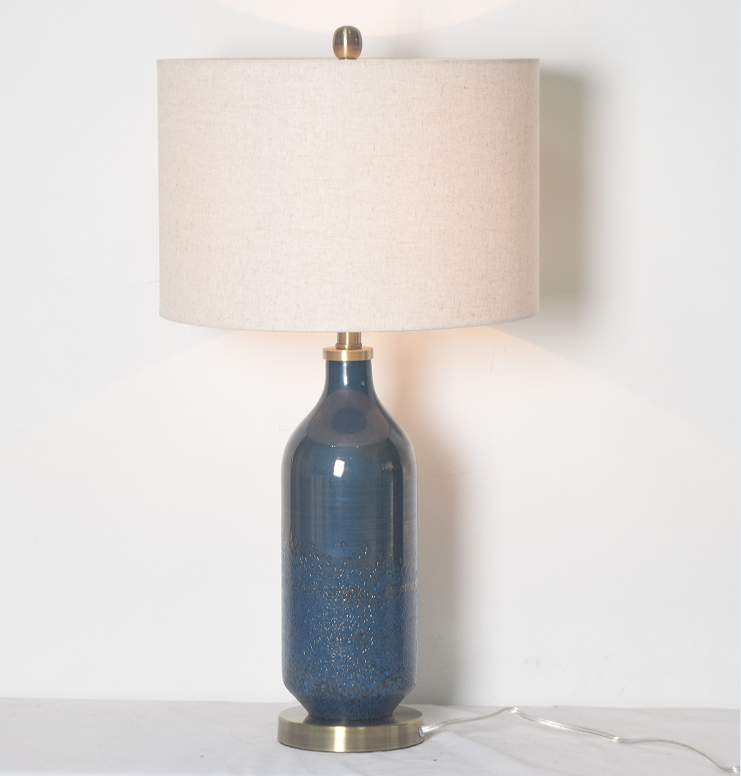 Colorful glazed glass table lamp