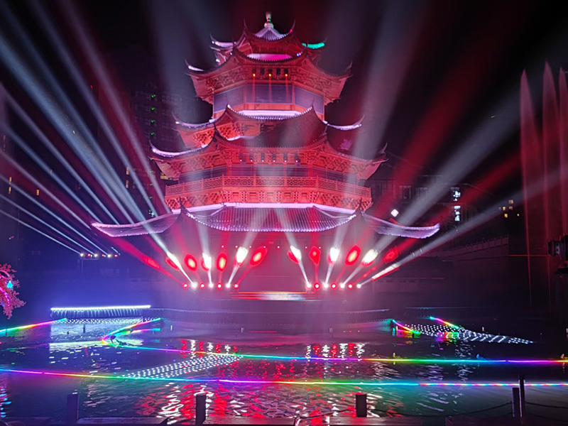 Large-scale cultural tourism water dance light show