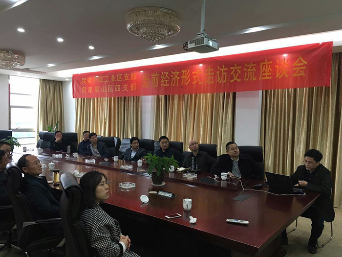 民建合肥市廬陽工業(yè)區(qū)支部、蜀山區(qū)四支部到天維儀表公司走訪