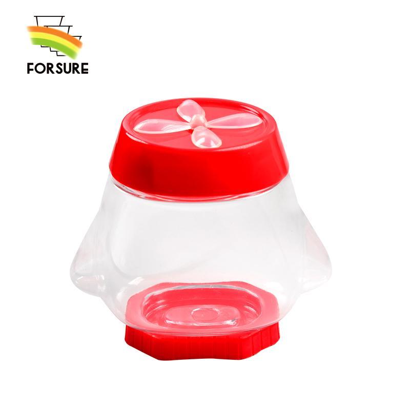 Pote plastik 330ML 11oz untuk kacang secara borong, dengan penampilan baru, bekas untuk penyimpanan makanan dengan penutup.