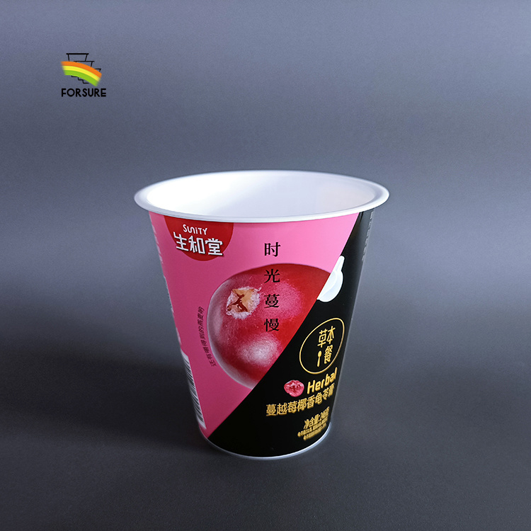 Cawan plastik buang 250ML dengan penutup, kalis pelanggaran, untuk kopi, dalam PP gred makanan.