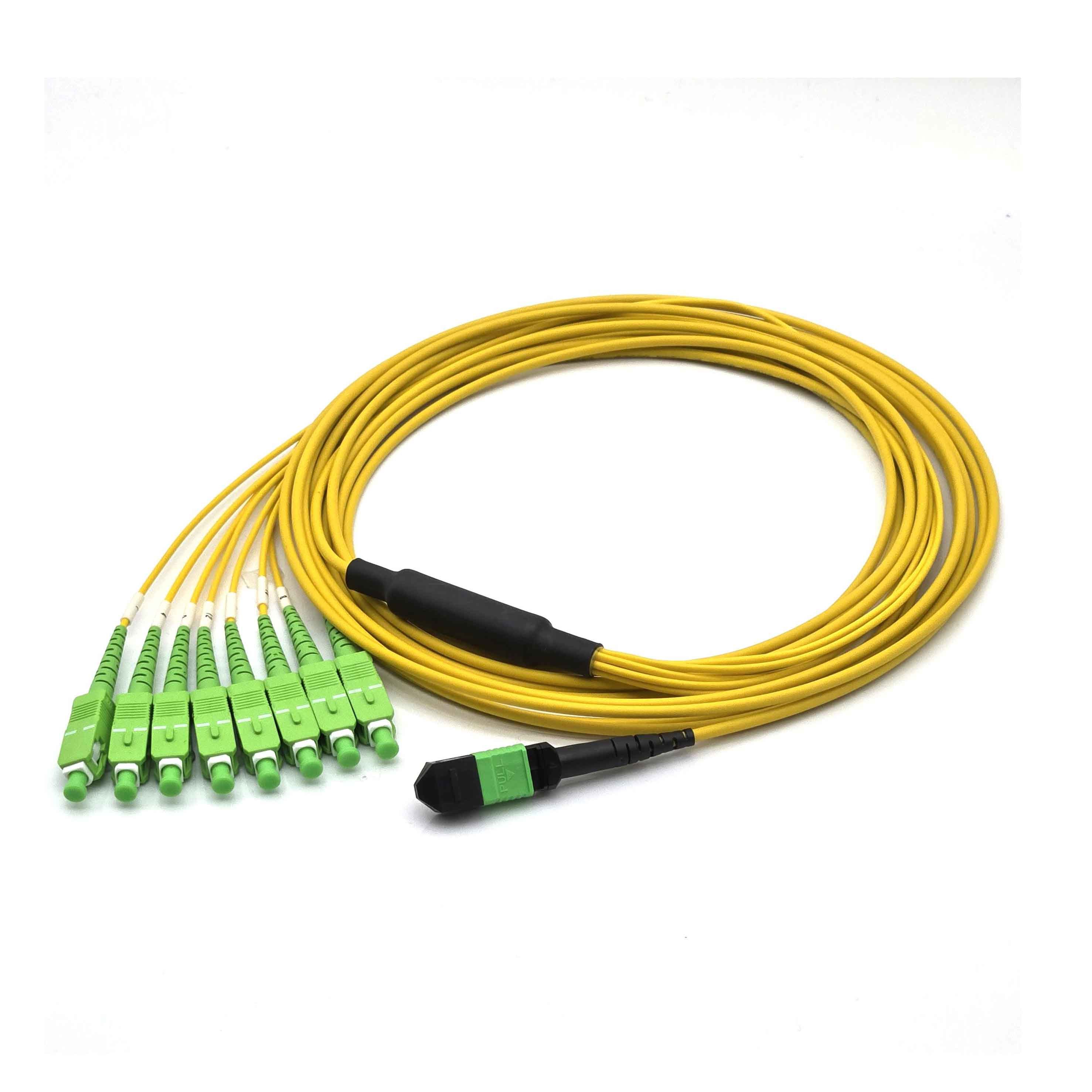 OS2 MPO-8 APC to SC APC 8 Fibers