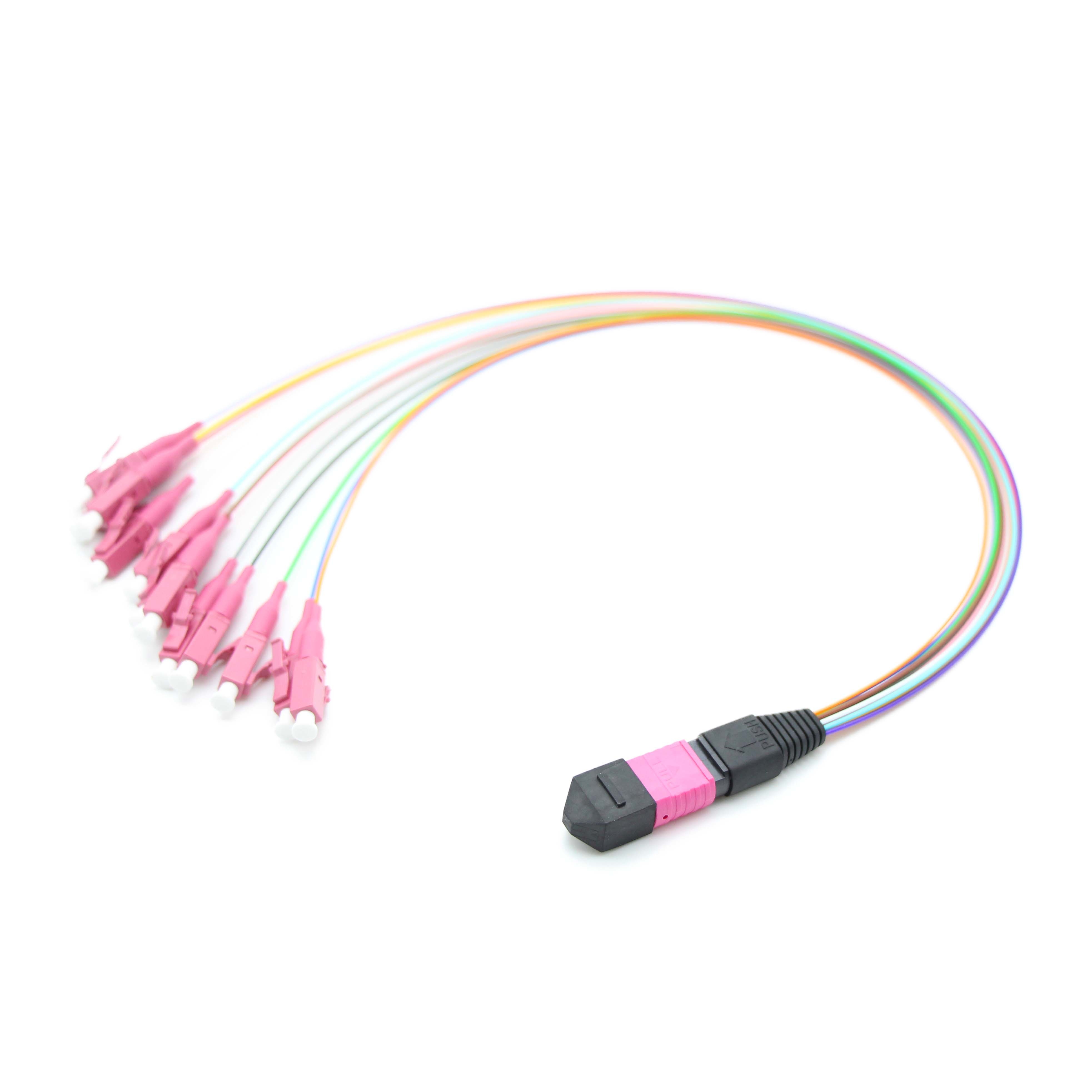OM4 MPO-12 to LC 12 Fibers 0.9mm