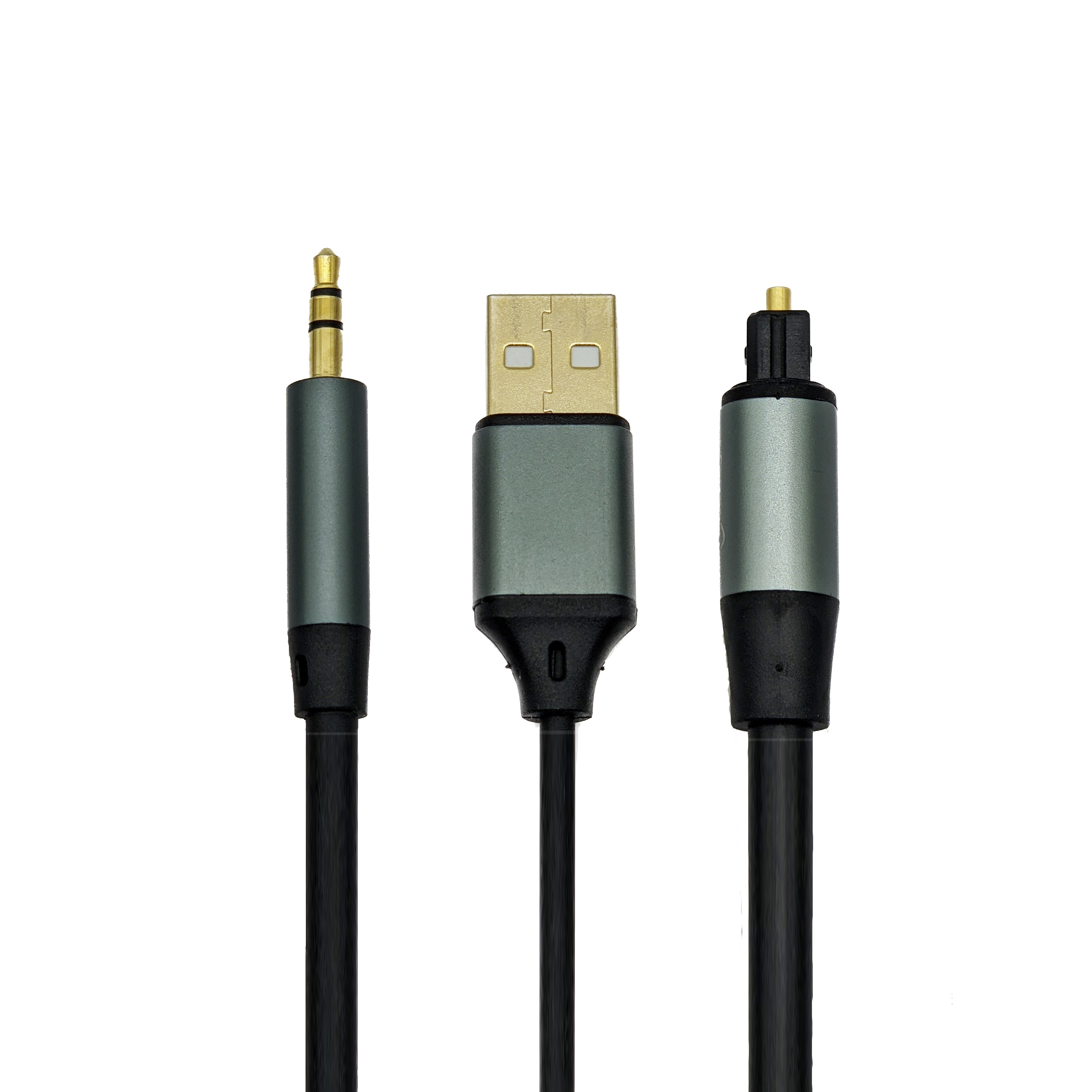 TOSLINK to 3.5mm Analog Audio Cable with USB Power
