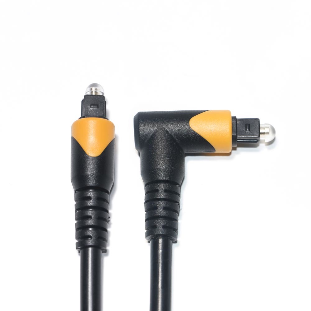 90 Degree Turn Durable Injection Molded Toslink Optical Sound Cable