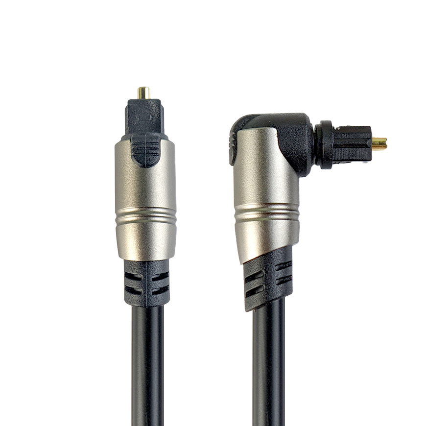 90°+ 360° Metal Shell Toslink Optic Audio Cable