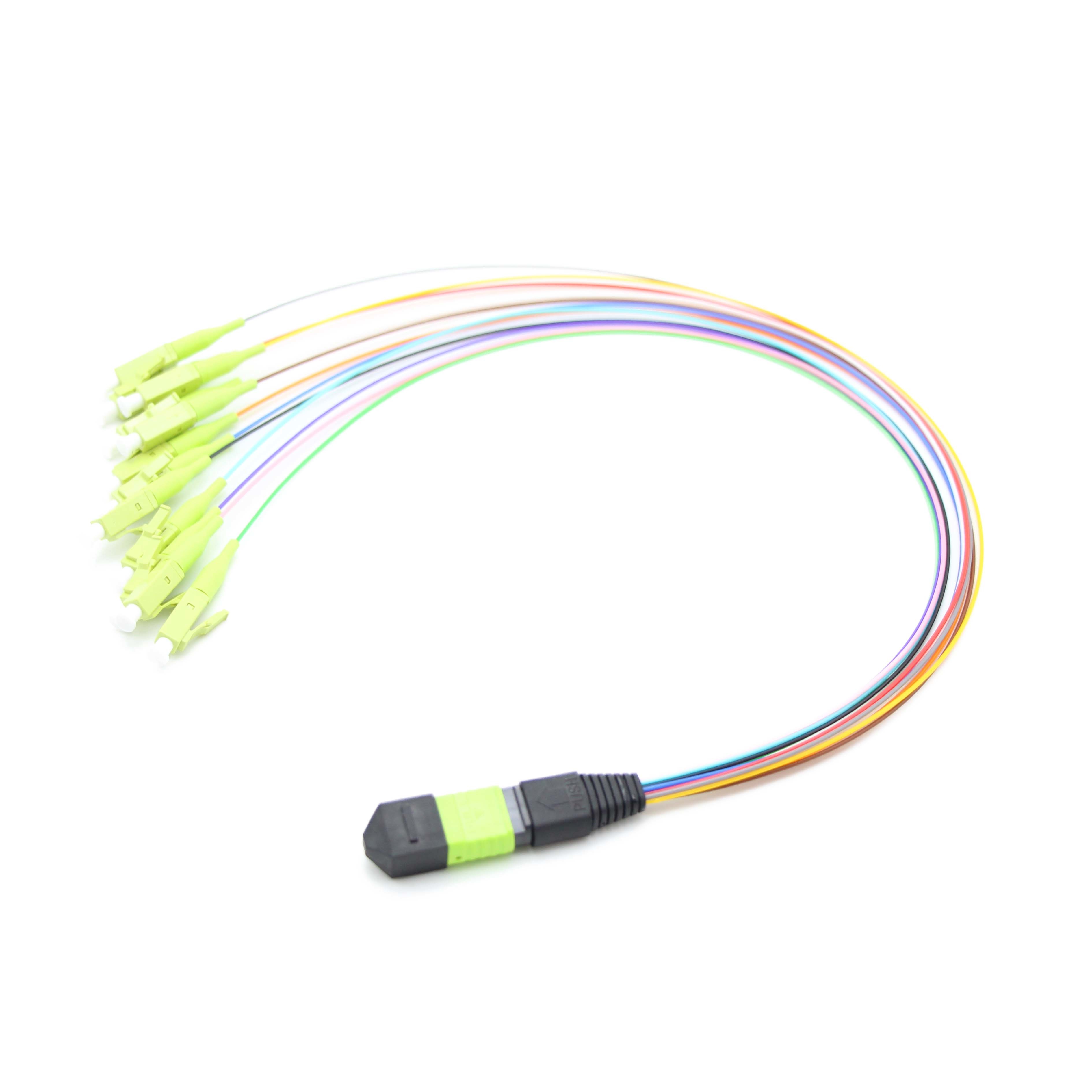 OM5 MPO-12 to LC 12 Fibers 0.9mm